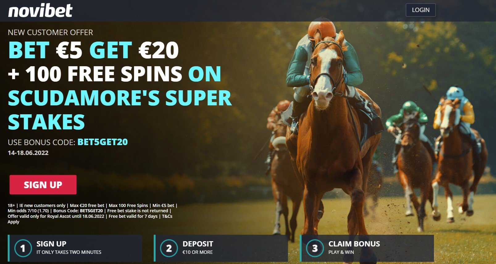 Novibet bet 5 get 20 and 100 free spins welcome offer